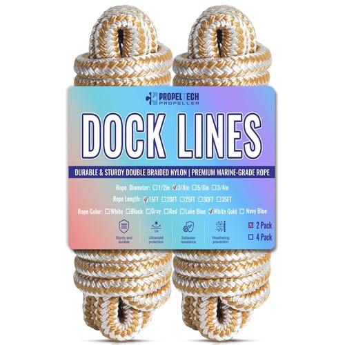 15 dock lines - 15',