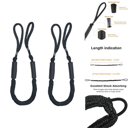 Pack bungee dock lines boat - lines,